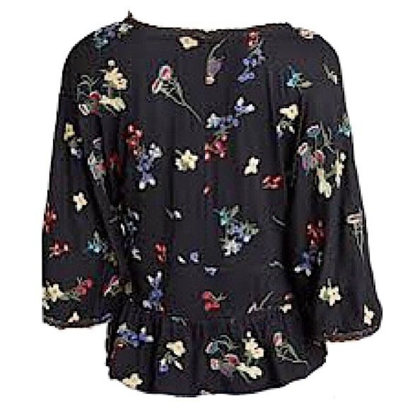 Anthropologie Parvati Floral Boho Embroidered Top Size Medium - Picture 10 of 15